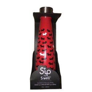 S'well 15oz. Savvy Scotties Red Water Bottle- New